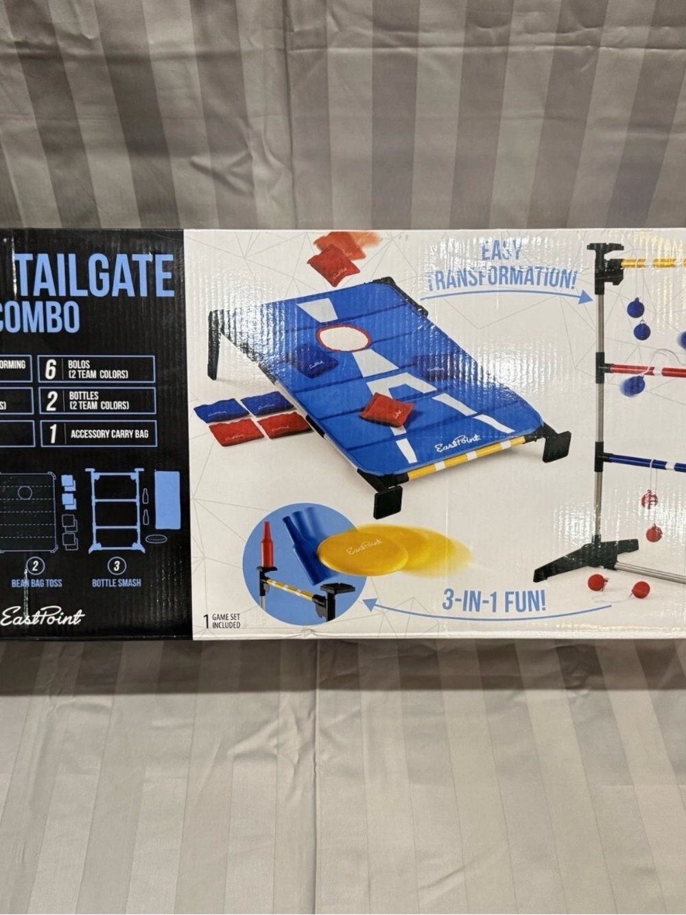 Blue 3-in-1 Tailgate Game Set